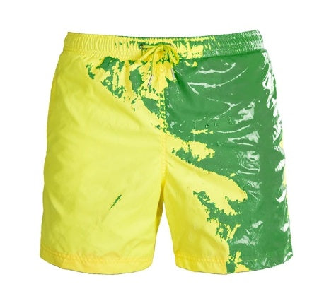 Shorts VitalMagic™ Hombre – Cambian de Color al Agua y Secado Rápido | Moda Reactiva para Playa Shorts Playa Hombre NovaVitalShop Green yellow 3XL