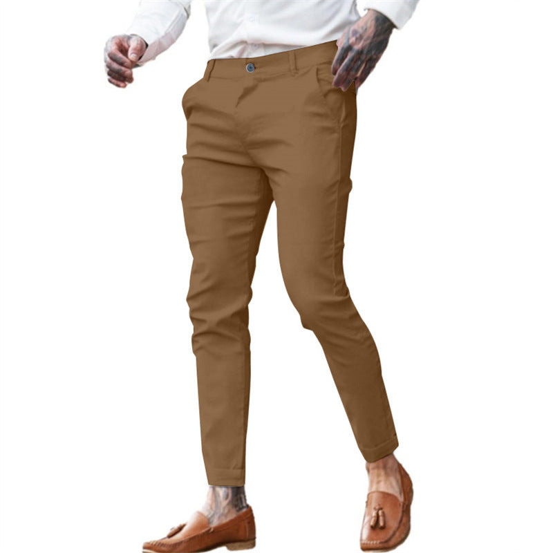 VitalTwill™ Pantalones Hombre – Stretch Slim Multicolor | Estilo Versátil y Cómodo Pantalones Casuales NovaVitalShop Caramel 2XL