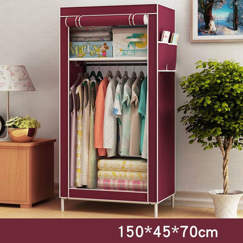 Armario Individual VitalSpace - Cerrado DIY 70x45x150cm Muebles y Organización NovaVital Rolling shutter wine red
