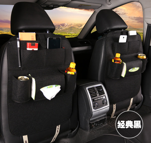 Organizador Multiusos para Asiento de Auto – Bolsillos de Almacenamiento, Montaje Colgante Universal (Impermeable, Negro) Accesorios para Auto Mi tienda