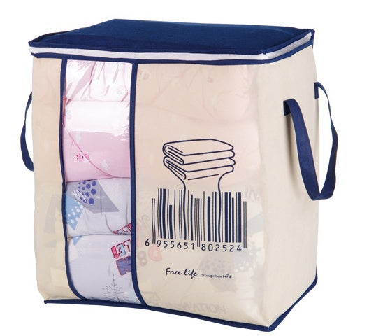 Organizador VitalCompact™ – Caja Plegable 51x45x29cm para Ropa, Edredones y Accesorios | Tela No Tejida con Ventana Transparente Organización y Hogar NovaVitalShop D 51×45×29cm