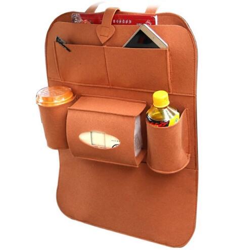 Organizador Multiusos para Asiento de Auto – Bolsillos de Almacenamiento, Montaje Colgante Universal (Impermeable, Negro) Accesorios para Auto Mi tienda Brown