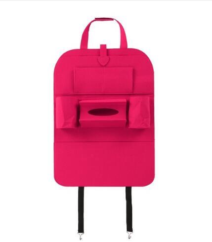 Organizador Multiusos para Asiento de Auto – Bolsillos de Almacenamiento, Montaje Colgante Universal (Impermeable, Negro)