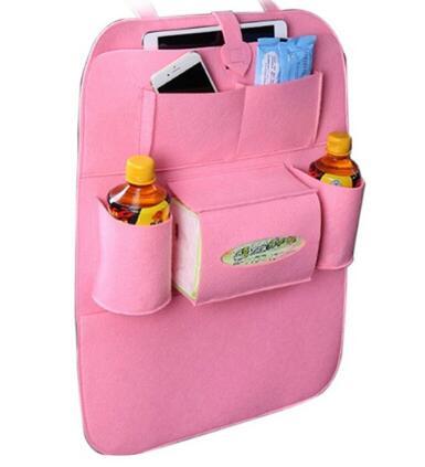 Organizador Multiusos para Asiento de Auto – Bolsillos de Almacenamiento, Montaje Colgante Universal (Impermeable, Negro) Accesorios para Auto Mi tienda Pink