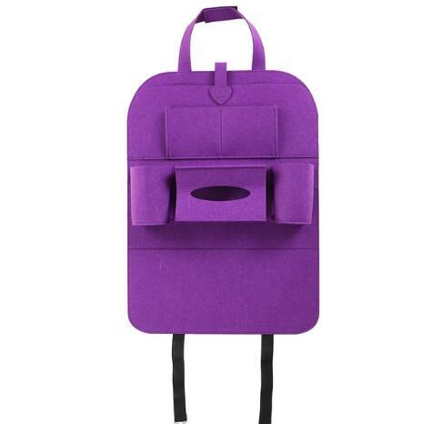 Organizador Multiusos para Asiento de Auto – Bolsillos de Almacenamiento, Montaje Colgante Universal (Impermeable, Negro) Accesorios para Auto Mi tienda Purple
