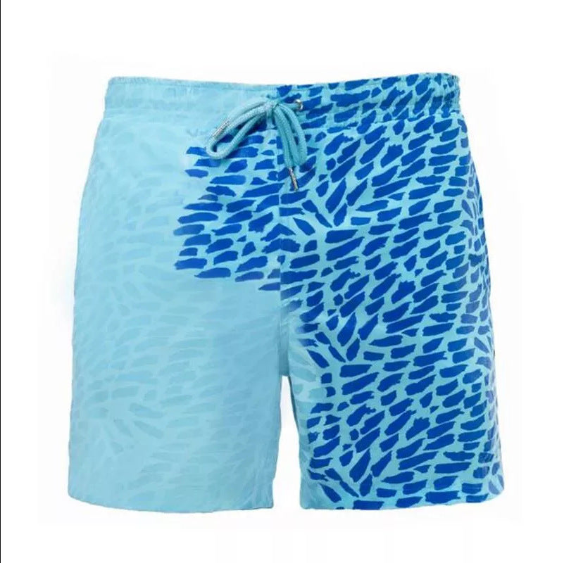 Shorts VitalMagic™ Hombre – Cambian de Color al Agua y Secado Rápido | Moda Reactiva para Playa Shorts Playa Hombre NovaVitalShop Blue wave point L