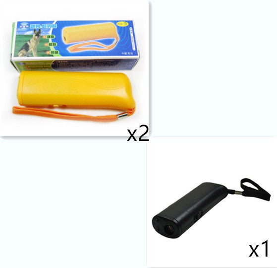 Dispositivo Ultrasónico 3 en 1 para Perros | Control de Ladridos + Linterna LED Entrenamiento para mascotas o Tecnología Mi tienda 1Black2Yellow