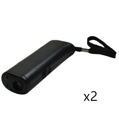 Dispositivo Ultrasónico 3 en 1 para Perros | Control de Ladridos + Linterna LED Entrenamiento para mascotas o Tecnología Mi tienda 2pcs Black