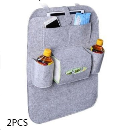 Organizador Multiusos para Asiento de Auto – Bolsillos de Almacenamiento, Montaje Colgante Universal (Impermeable, Negro) Accesorios para Auto Mi tienda Light grey 2pcs