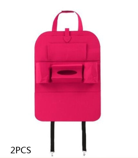 Organizador Multiusos para Asiento de Auto – Bolsillos de Almacenamiento, Montaje Colgante Universal (Impermeable, Negro)