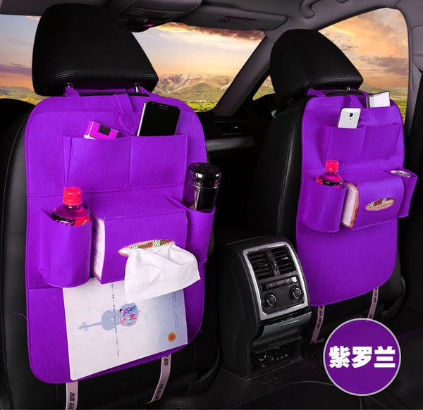 Organizador Multiusos para Asiento de Auto – Bolsillos de Almacenamiento, Montaje Colgante Universal (Impermeable, Negro) Accesorios para Auto Mi tienda