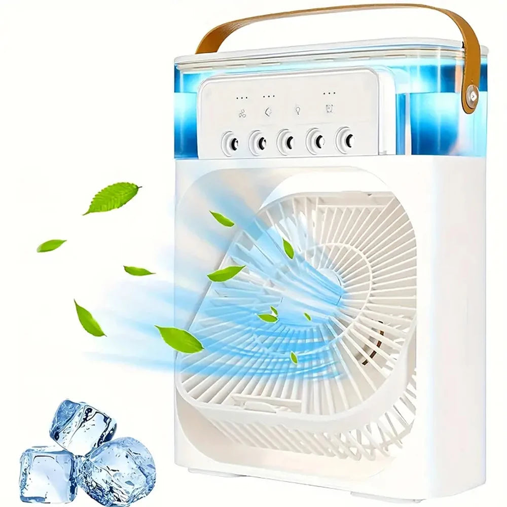 Mini Aire Acondicionado VitalCool - Portátil USB con LEDs Climatización y Hogar NovaVitalShop White