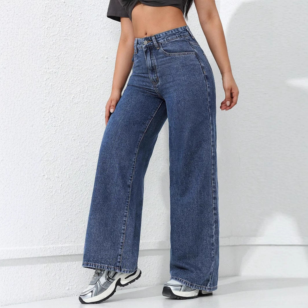 Jeans VitalFlow Mujer – Pierna Ancha, Corte Recto, Cintura Alta Estilo Urbano (XS–XL) Jeans / Pantalones Mujer Mi tienda