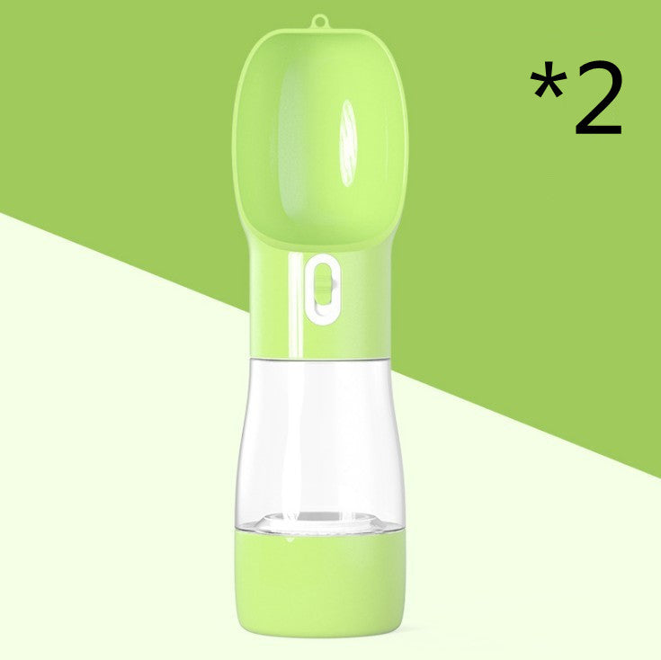 Dispensador de Agua Portátil para Perros | Botella Plegable 2 en 1 | Ideal para Viajes y Paseos Accesorios para mascotas / Bebedero port Mi tienda 2pc Green