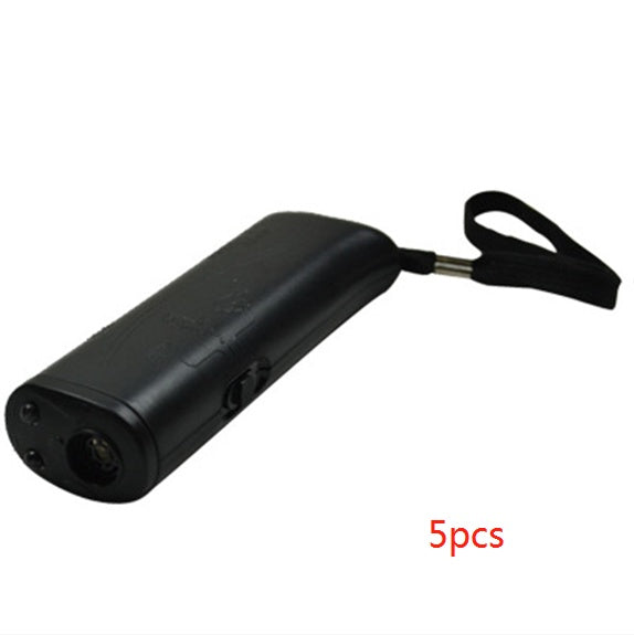 Dispositivo Ultrasónico 3 en 1 para Perros | Control de Ladridos + Linterna LED Entrenamiento para mascotas o Tecnología Mi tienda 5pcs Black