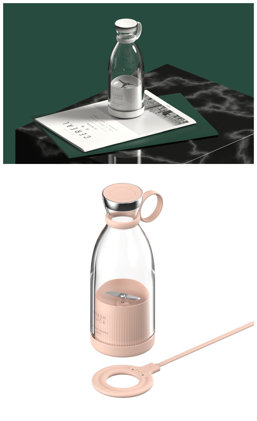 VitalBlend Pro – Licuadora Portátil Recargable para Smoothies y Jugos Naturales Licuadora Portátil / Blender USB Recarga NovaVitalShop White pink