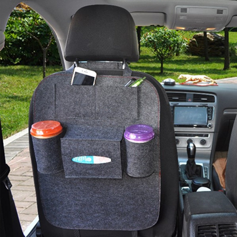 Organizador Multiusos para Asiento de Auto – Bolsillos de Almacenamiento, Montaje Colgante Universal (Impermeable, Negro) Accesorios para Auto Mi tienda