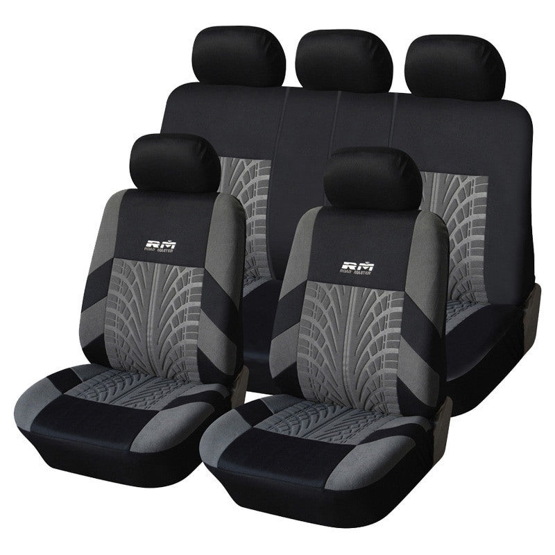 Funda de Asiento para Auto Estilo General Motors – Protección y Elegancia (Juego Completo, Universal) Accesorios para auto / Fundas de asiento Mi tienda Black A