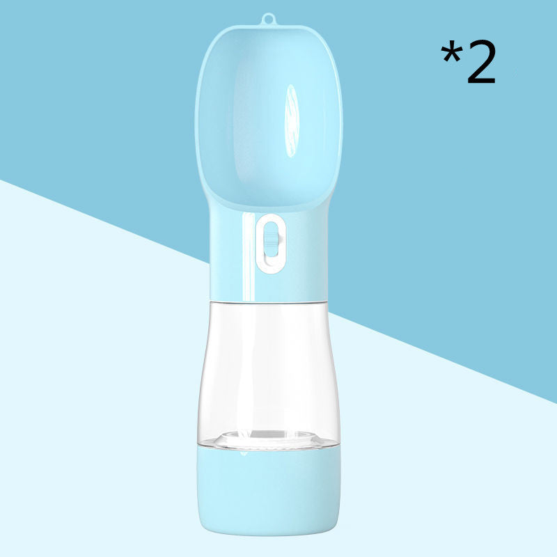 Dispensador de Agua Portátil para Perros | Botella Plegable 2 en 1 | Ideal para Viajes y Paseos Accesorios para mascotas / Bebedero port Mi tienda 2pc Blue