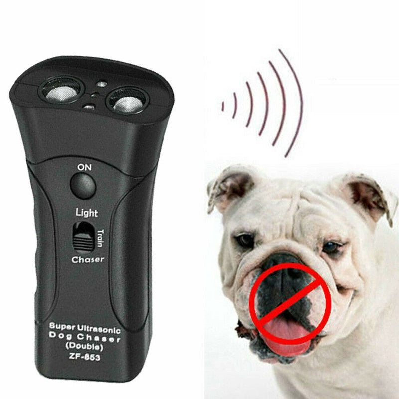 Dispositivo Ultrasónico 3 en 1 para Perros | Control de Ladridos + Linterna LED Entrenamiento para mascotas o Tecnología Mi tienda