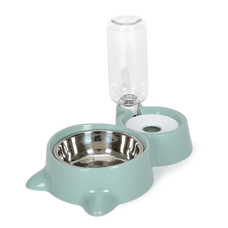 Fuente y Comedero Automático para Mascotas – Sistema por Gravedad para Gatos y Perros Accesorios para mascotas / Alimentación Mi tienda Blue