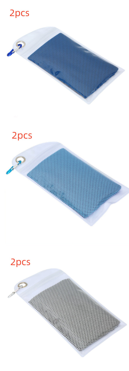 Ice Cooling Towel NovaVital – Toalla Refrescante para Deporte y Aventura (2 piezas · 30×90 cm · gris claro) Toalla deportiva · Outdoor & Fitness CJdropshipping suit Rounded corners 30x90cm