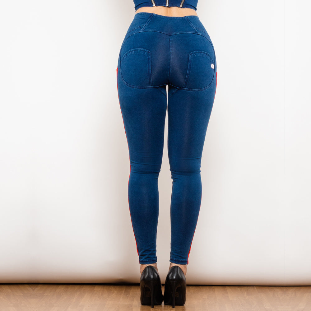 Jeans VitalFit Melody – Push-Up · Rayado · Slim Fit · Tiro Alto Jeans / Pantalones Mujer Mi tienda