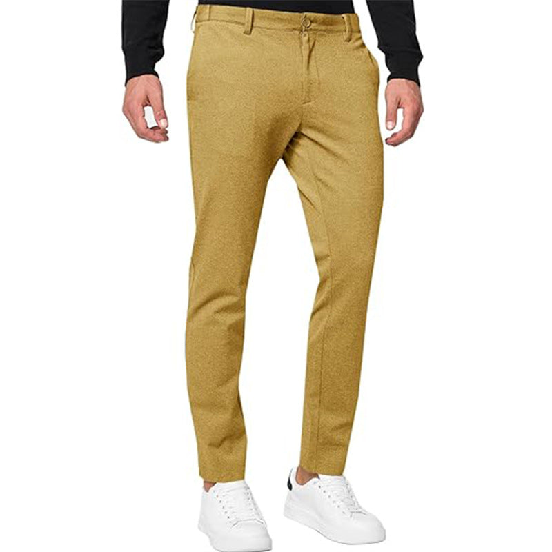 Chinos VitalBrit™ Hombre – Stretch Slim Elegante Estilo Británico | NovaVitalShop Chinos Hombre NovaVitalShop Khaki L
