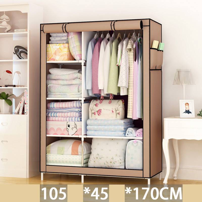 Armario Individual VitalSpace - Cerrado DIY 70x45x150cm Muebles y Organización NovaVital Brown