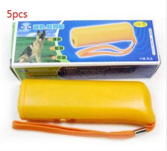 Dispositivo Ultrasónico 3 en 1 para Perros | Control de Ladridos + Linterna LED Entrenamiento para mascotas o Tecnología Mi tienda 5pcs Yellow