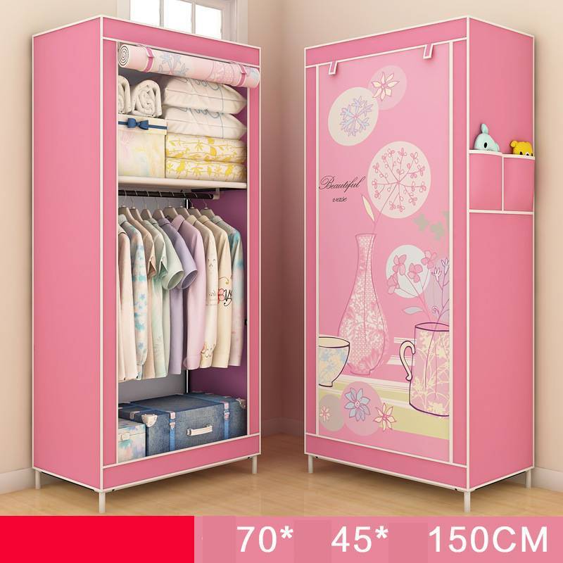 Armario Individual VitalSpace - Cerrado DIY 70x45x150cm Muebles y Organización NovaVital Rolling shutter pink memory