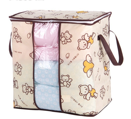 Organizador VitalCompact™ – Caja Plegable 51x45x29cm para Ropa, Edredones y Accesorios | Tela No Tejida con Ventana Transparente Organización y Hogar NovaVitalShop C 51×45×29cm