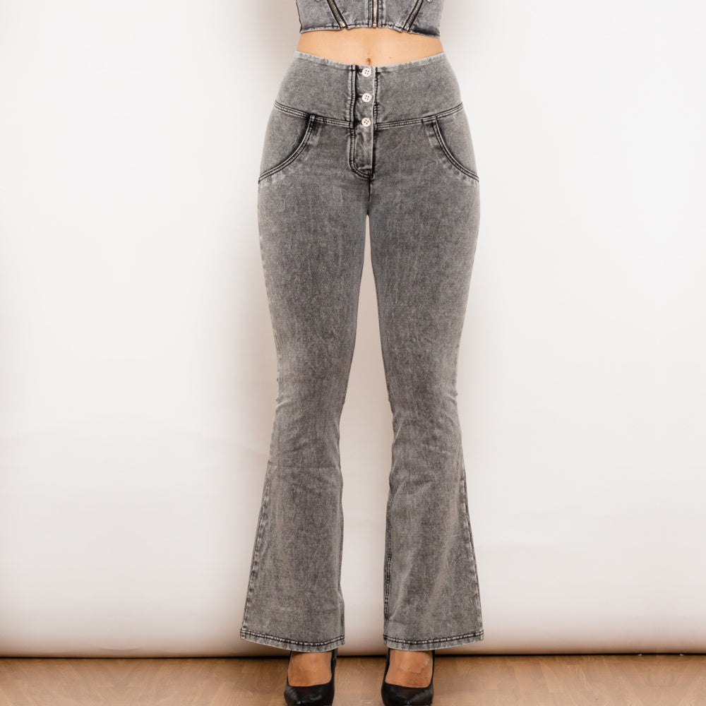 Jeans VitalLift Melody Mujer – Push Up, Tiro Alto, Corte Acampanado Realce Femenino (XS–XL) Pantalones / Jeans NovaVital 30125GFLJB L