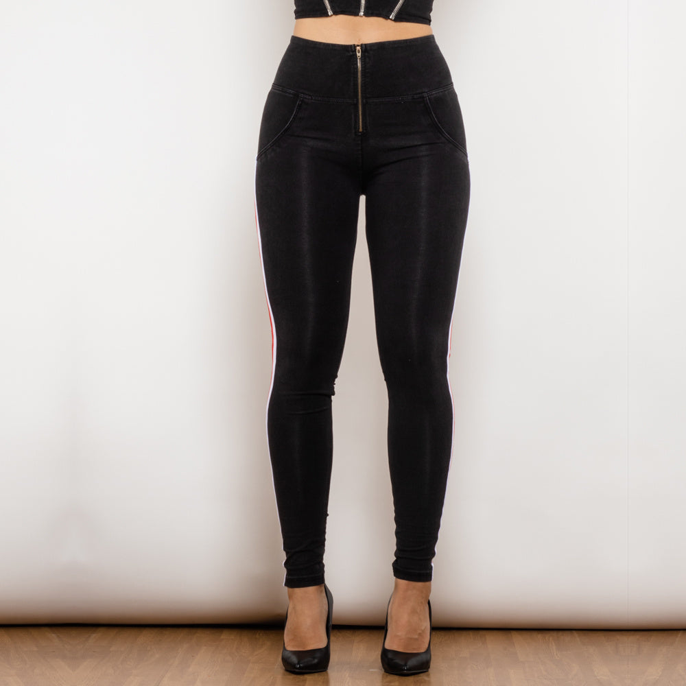 Jeans VitalFit Melody – Push-Up · Rayado · Slim Fit · Tiro Alto Jeans / Pantalones Mujer Mi tienda