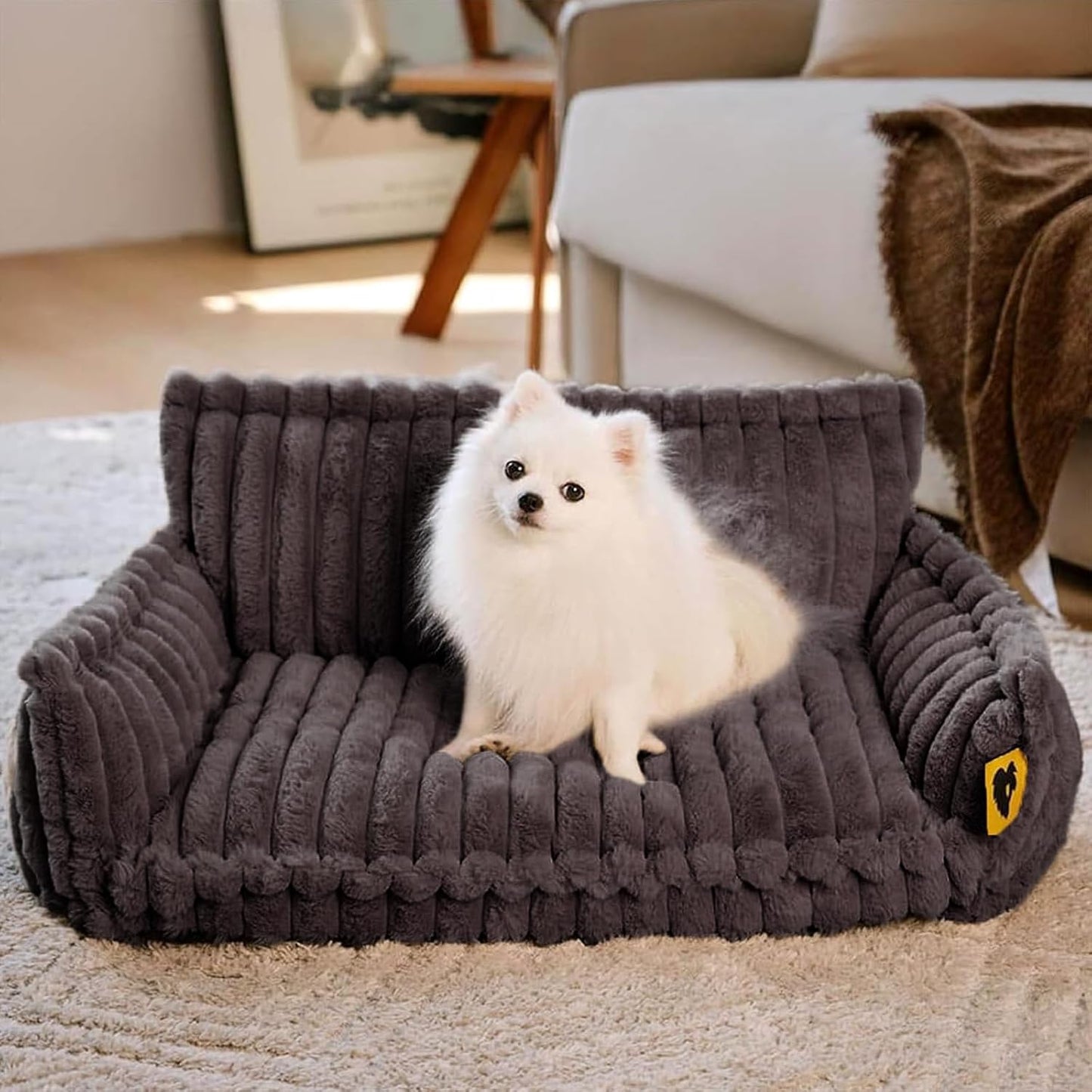 Cama Ortopédica FUNNY FUZZY para Perros Pequeños – Sofá con Funda Lavable y Base Antideslizante : Camas para mascotas / Pet Beds / Accesorios para descanso animal NovaVitalShop