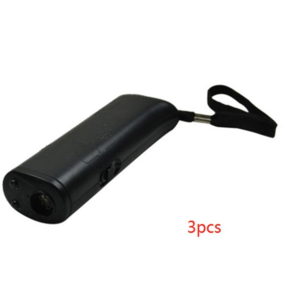 Dispositivo Ultrasónico 3 en 1 para Perros | Control de Ladridos + Linterna LED Entrenamiento para mascotas o Tecnología Mi tienda 3pcs Black