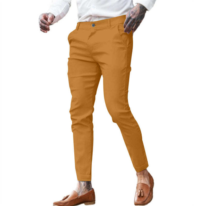 VitalTwill™ Pantalones Hombre – Stretch Slim Multicolor | Estilo Versátil y Cómodo Pantalones Casuales NovaVitalShop Orange 2XL