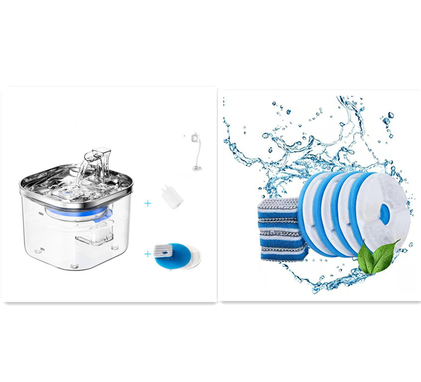 Fuente Inteligente de Acero Inoxidable para Mascotas – Circulación Automática para Gatos y Perros 0 Mi tienda Induction style set 220V US