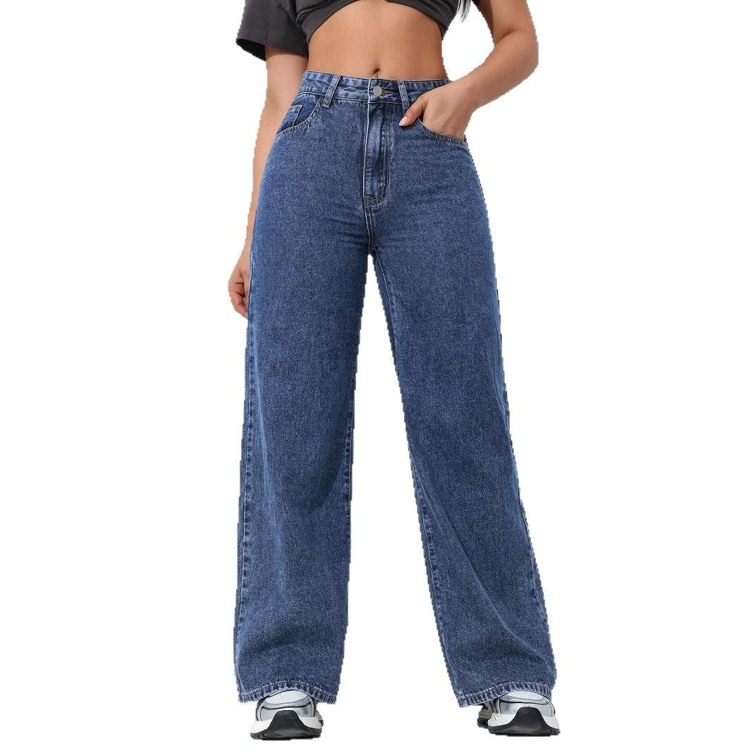 Jeans VitalFlow Mujer – Pierna Ancha, Corte Recto, Cintura Alta Estilo Urbano (XS–XL) Jeans / Pantalones Mujer Mi tienda