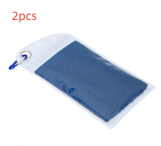 Ice Cooling Towel NovaVital – Toalla Refrescante para Deporte y Aventura (2 piezas · 30×90 cm · gris claro) Toalla deportiva · Outdoor & Fitness CJdropshipping Sapphire Blue 2pcs Rounded corners 30x90cm