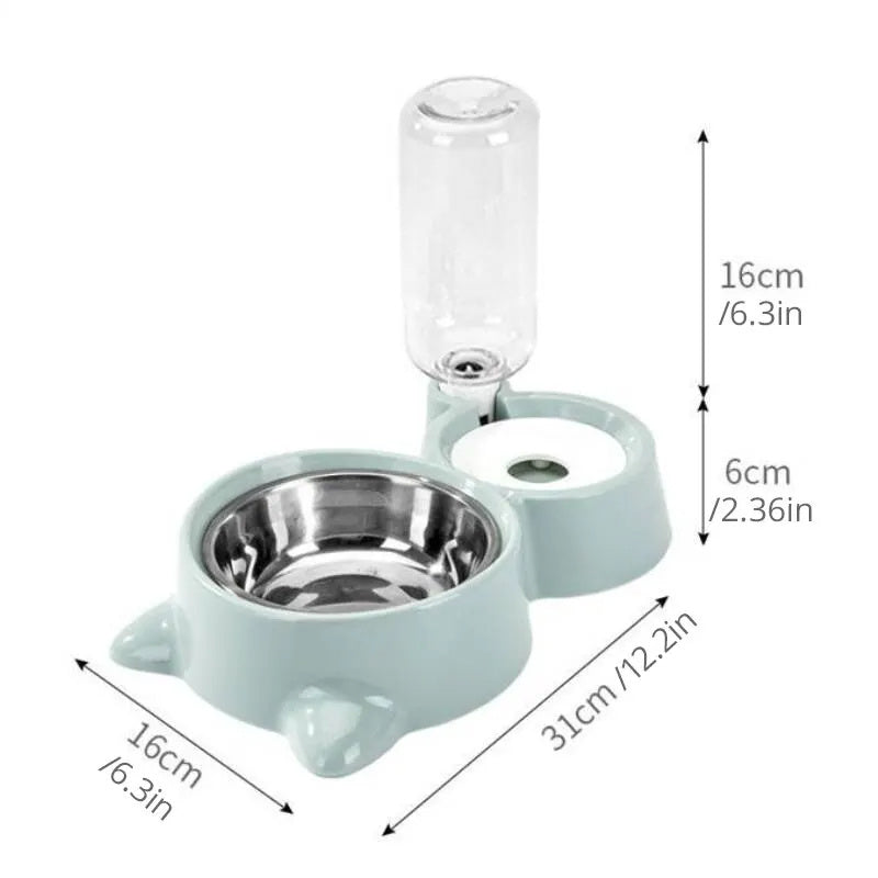 Fuente y Comedero Automático para Mascotas – Sistema por Gravedad para Gatos y Perros Accesorios para mascotas / Alimentación Mi tienda