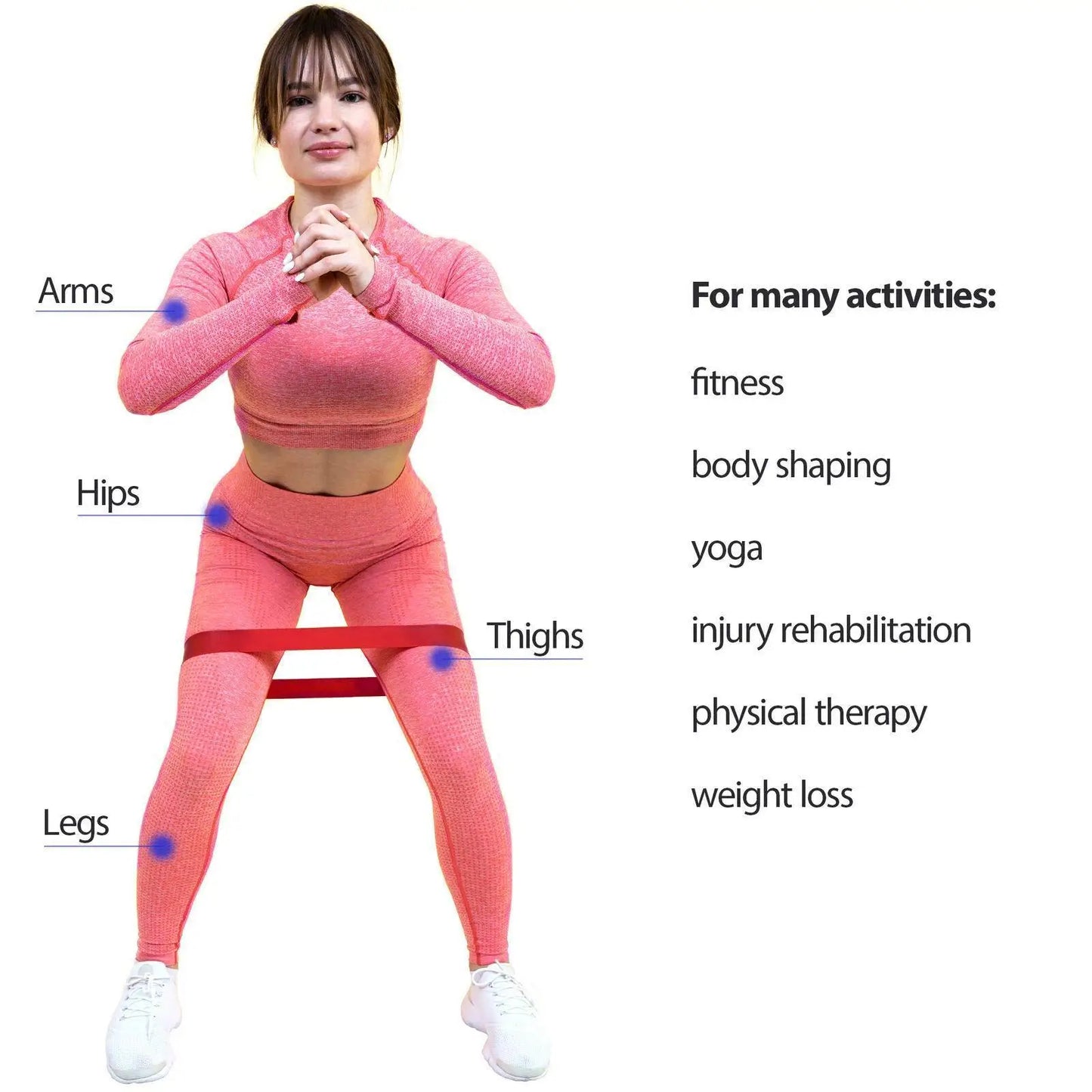 UD_Resistance Loop Bands Exercise Set Fitness Workout Stretch Elastic Legs Therapy Exercise NovaVital