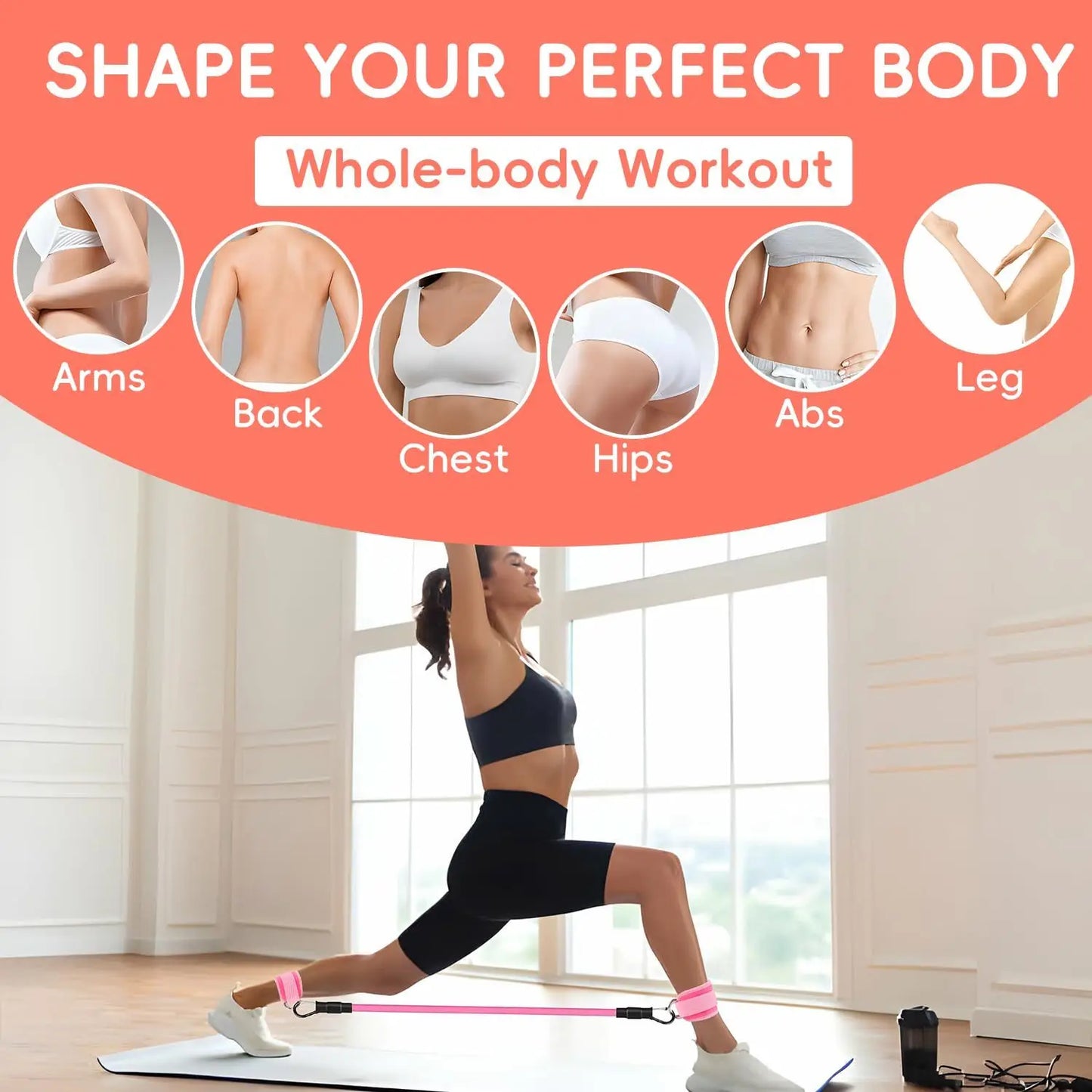 Ankle Resistance Bands with Cuffs Ankle Bands for Working Out Ankle Resistance Band Glutes Workout Equipment Butt Exercise Fitne NovaVital