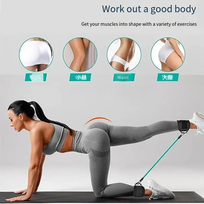 Ankle Resistance Bands with Cuffs Ankle Bands for Working Out Ankle Resistance Band Glutes Workout Equipment Butt Exercise Fitne NovaVital