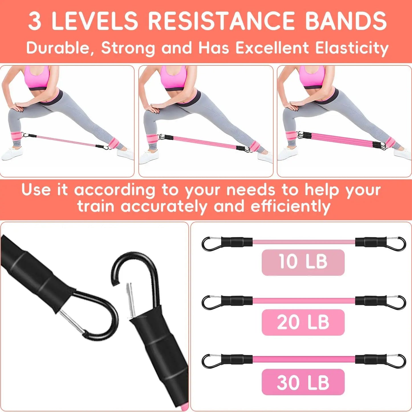 Ankle Resistance Bands with Cuffs Ankle Bands for Working Out Ankle Resistance Band Glutes Workout Equipment Butt Exercise Fitne NovaVital