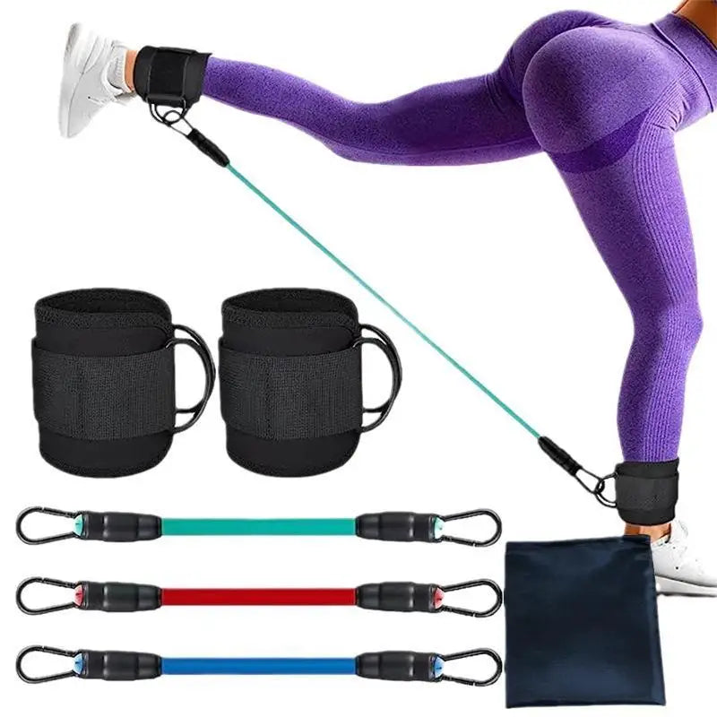 Ankle Resistance Bands with Cuffs Ankle Bands for Working Out Ankle Resistance Band Glutes Workout Equipment Butt Exercise Fitne NovaVital Default Title