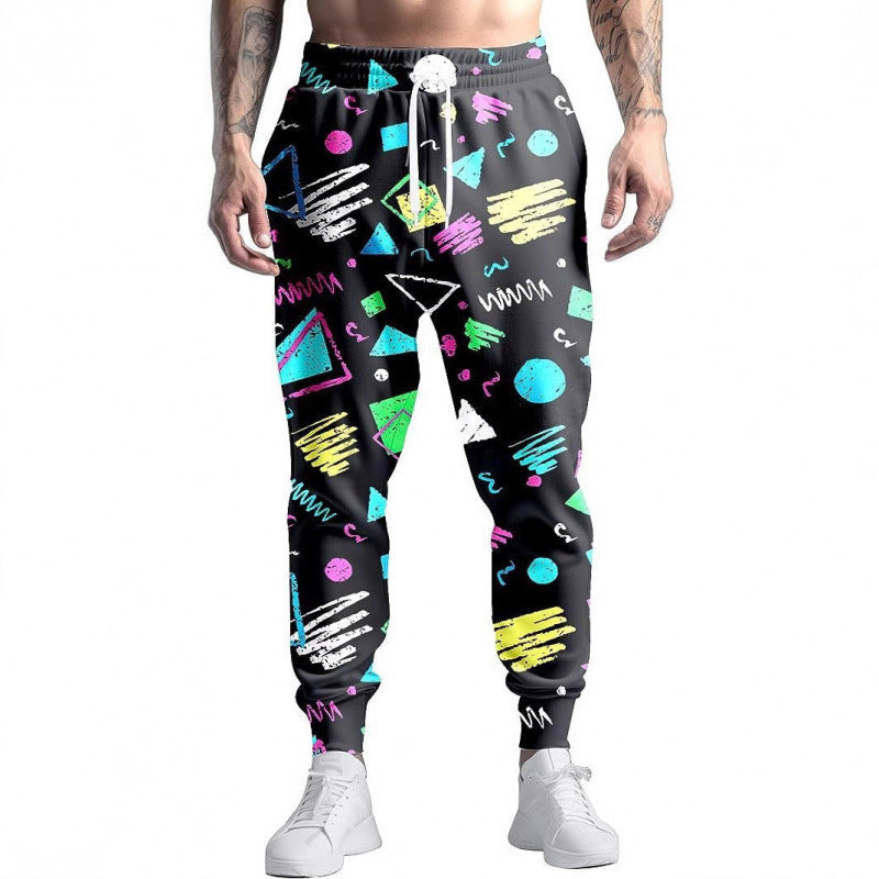 Joggers VitalRetro Hombre – Estilo 90s Multicolor, Corte Relajado, Tela Transpirable, Look Urbano Vintage (S–2XL) Joggers Hombre NovaVitalShop