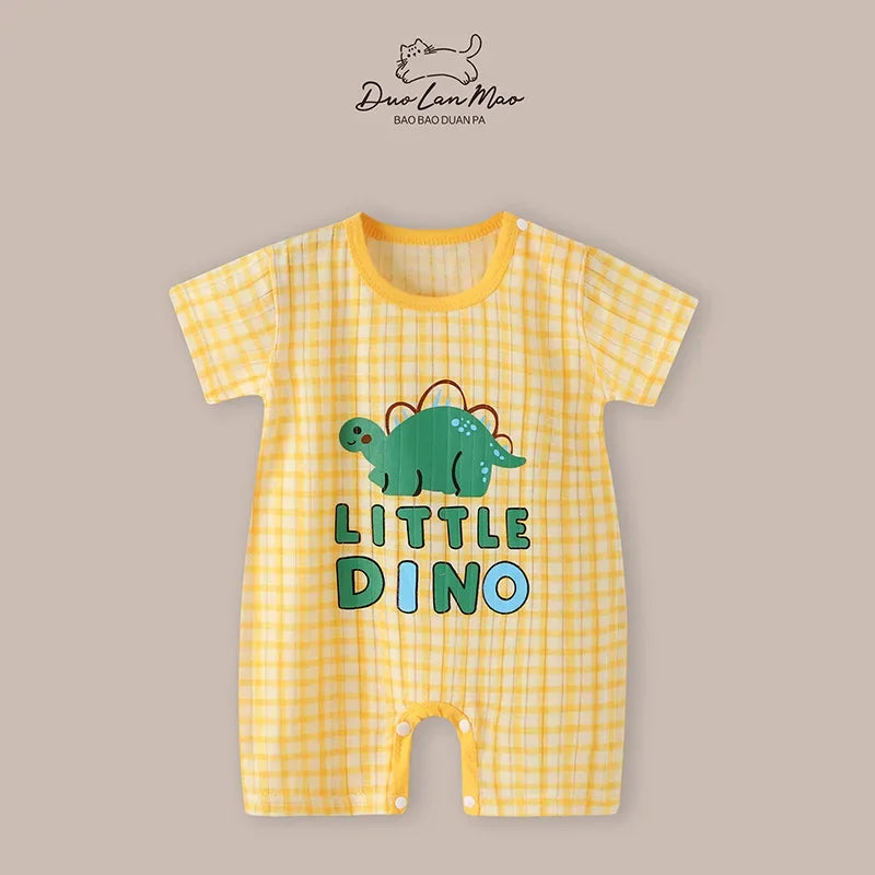👶 Enteritos de Verano para Bebés – Diseño Cartoon, Manga Corta, 0–2 Años bebe NovaVitalShop