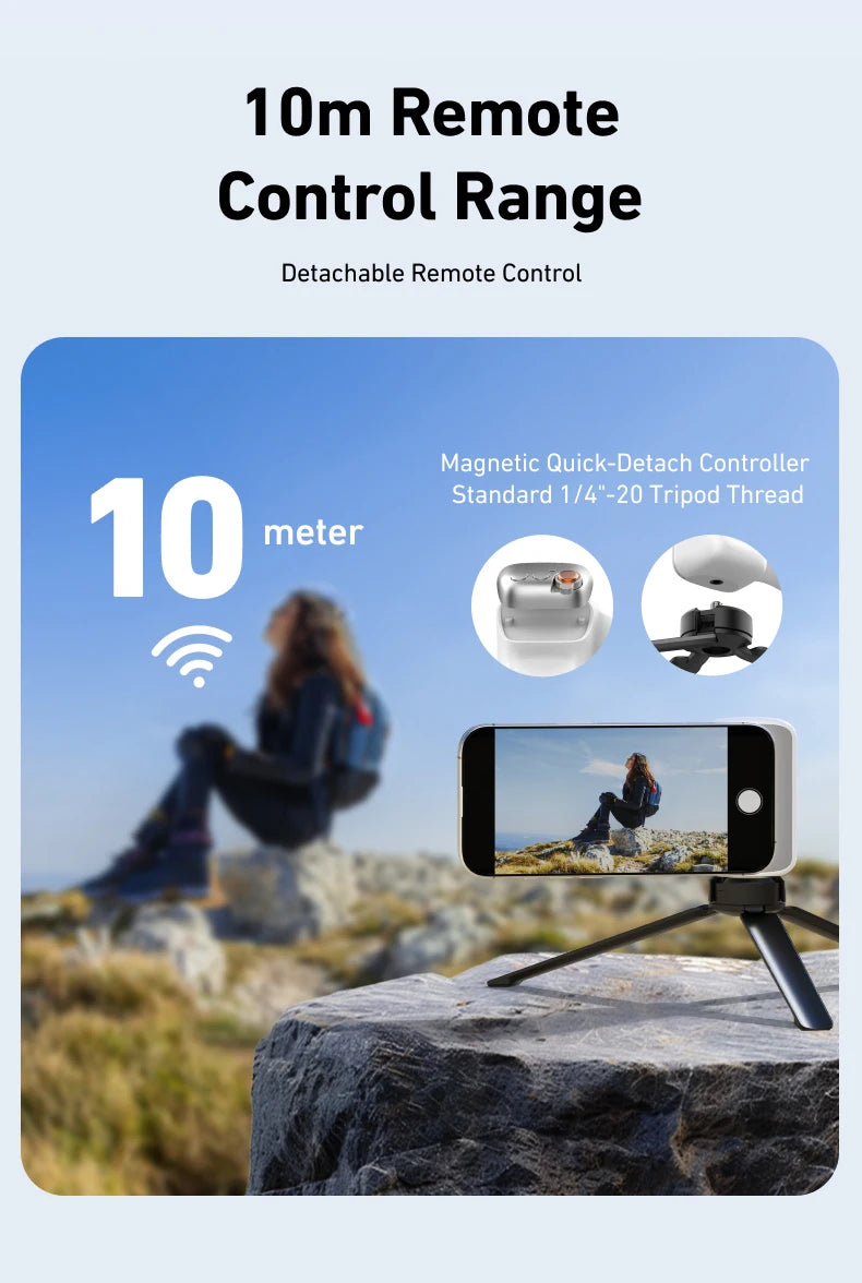 Empuñadura magnética TELESIN con control remoto para smartphone virales NovaVitalShop