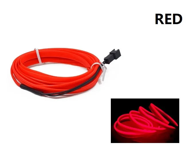 Tira LED Decorativa para Auto – Luz Ambiental Flexible USB (1M/3M/5M/10M, RGB Multicolor)